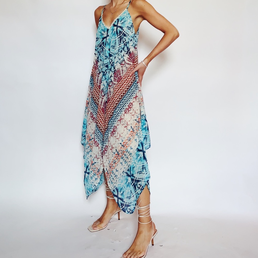 American Rag Handkerchief Tie Dye Flowy Midi
